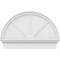 Ekena Millwork Half Round 3 Spoke Architectural Grade PVC Combination Pediment, 34"W x 23-3/4"H x 2-3/4"P PEDPC034X240HRO03 - alternate 4